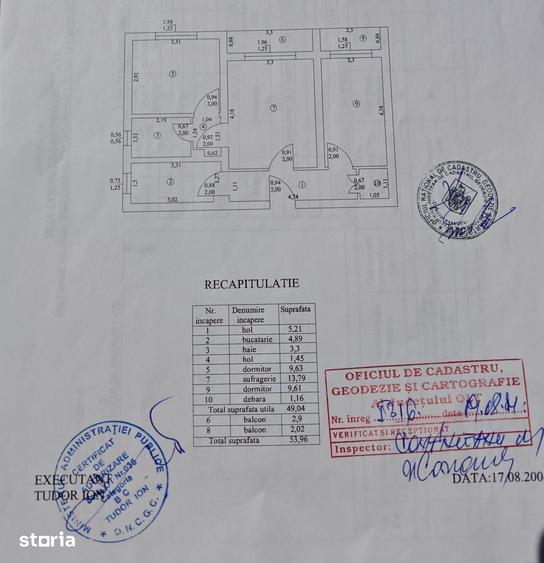 Apartament cu 3 camere decomandat în Central