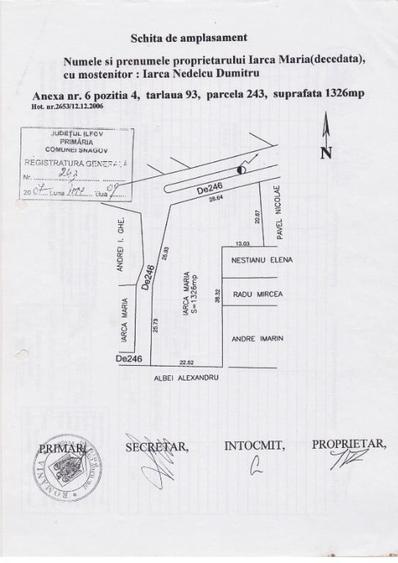 Teren de 1326 mp, în Snagov