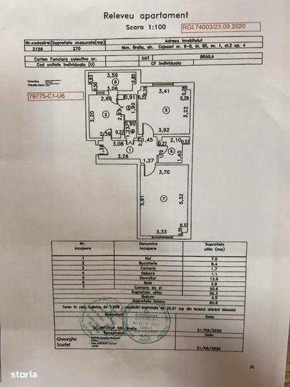 Apartament cu 2 camere decomandat în Ultracentral
