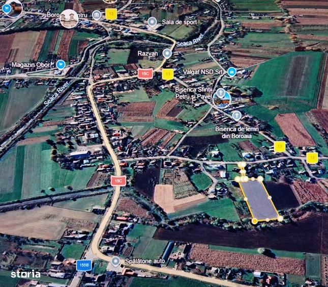 Teren de 7000 mp, în Boroaia