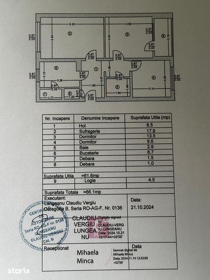 Apartament cu 3 camere decomandat în Titan