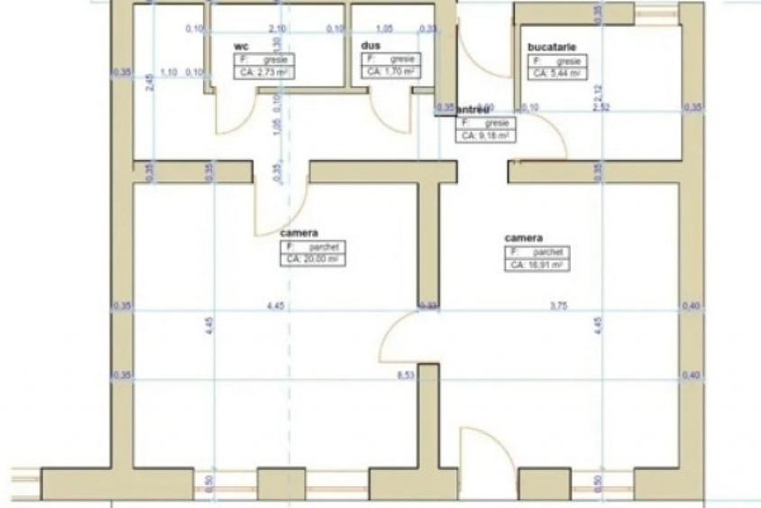 Apartament cu 2 camere, 55mp, la curte comuna, in zona Centr - 4