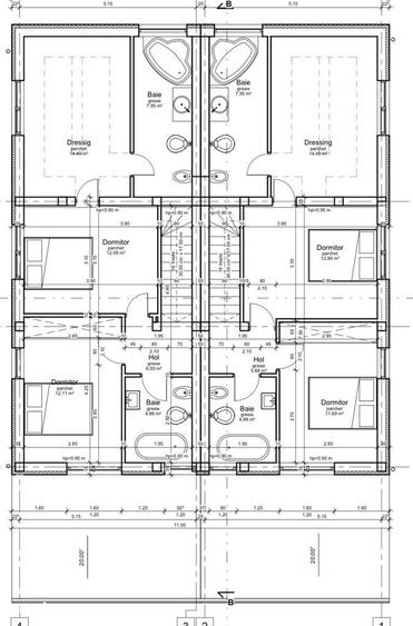 Duplex P+E 130 mp utili | 4 camere | 3 bai | Zid Dublu | Bazosu Nou - 3