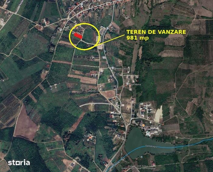 Teren de 981 mp, în Paleu