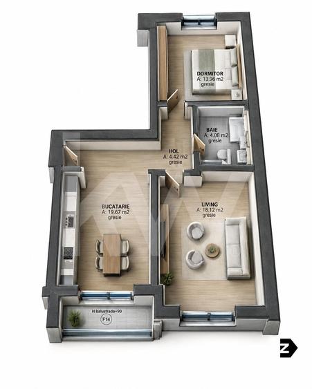 Apartament cu 2 camere decomandat în Șelimbăr
