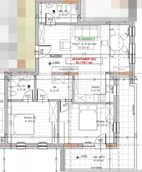 Apartament cu 3 camere semidecomandat în Florești — fotografia 1