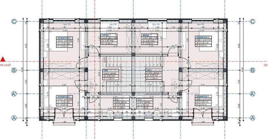 Duplex cu 4 camere cu Canalizare în Popas Păcurari