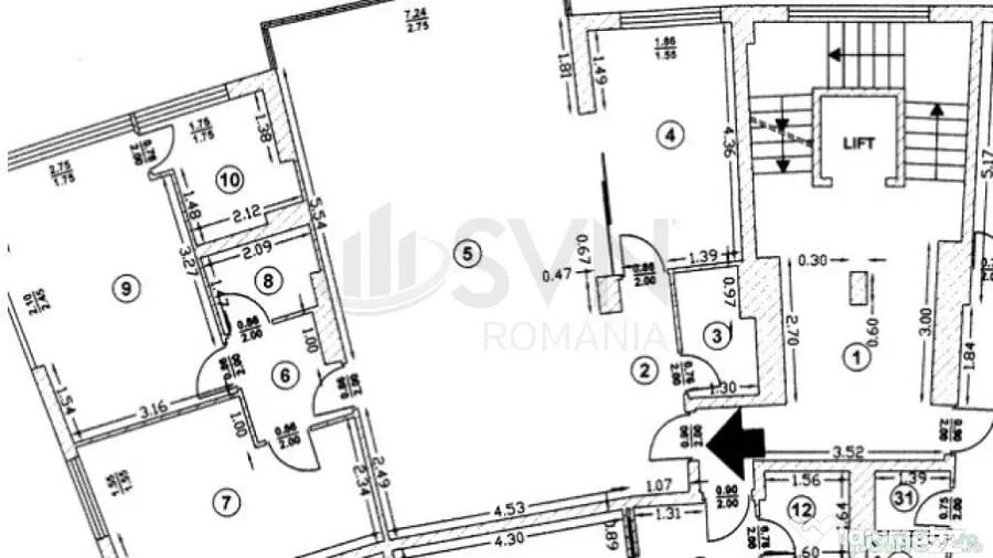Apartament cu 3 camere decomandat în Floreasca