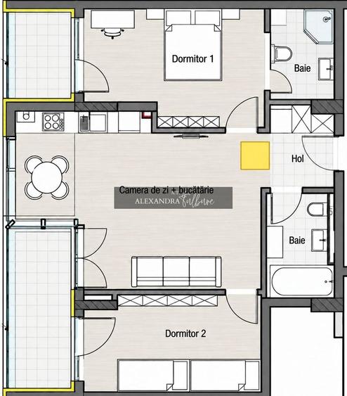 Apartament cu 3 camere semidecomandat în Gheorgheni