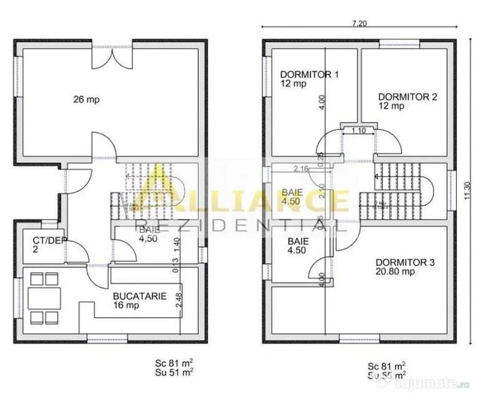 Casă cu 4 camere cu Teren 380 Mp în Central