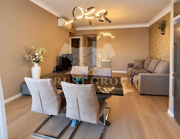 Apartament cu 2 camere semidecomandat, mobilat în Herăstrău