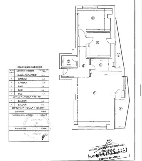 Apartament cu 3 camere semidecomandat în Pieptănari