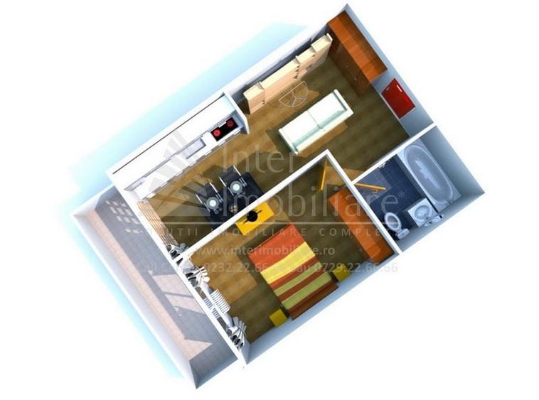 Apartament cu 2 camere semidecomandat în Copou