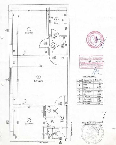 Apartament cu 2 camere semidecomandat în Exterior Vest