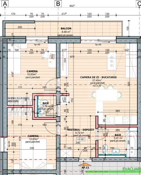 Apartament cu 3 camere decomandat în Tudor