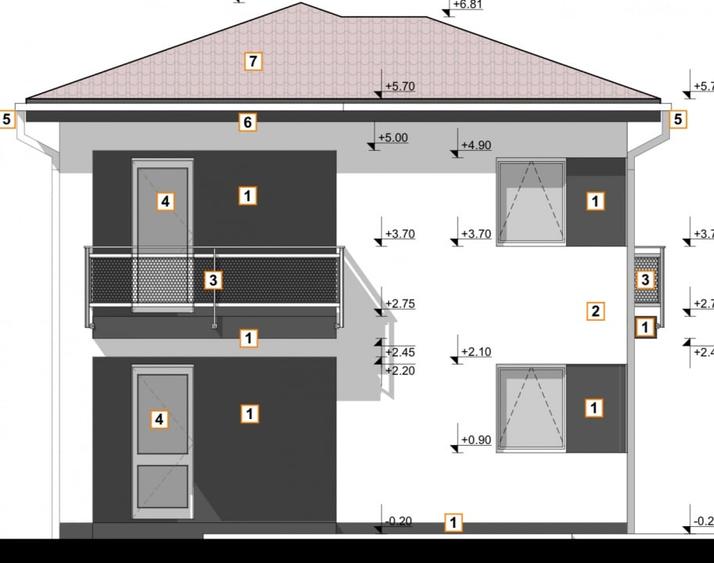 Duplex cu 5 camere cu Canalizare în Florești