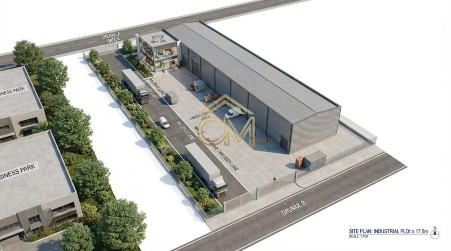 Teren agricol intravilan de 2875 mp, în Industrial Vest