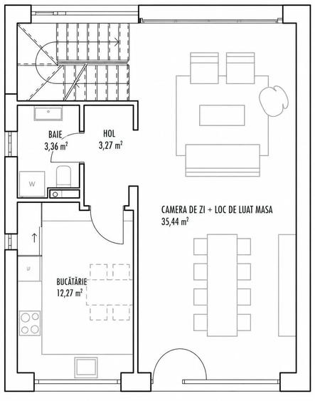 Duplex cu 4 camere cu Canalizare în Bună Ziua