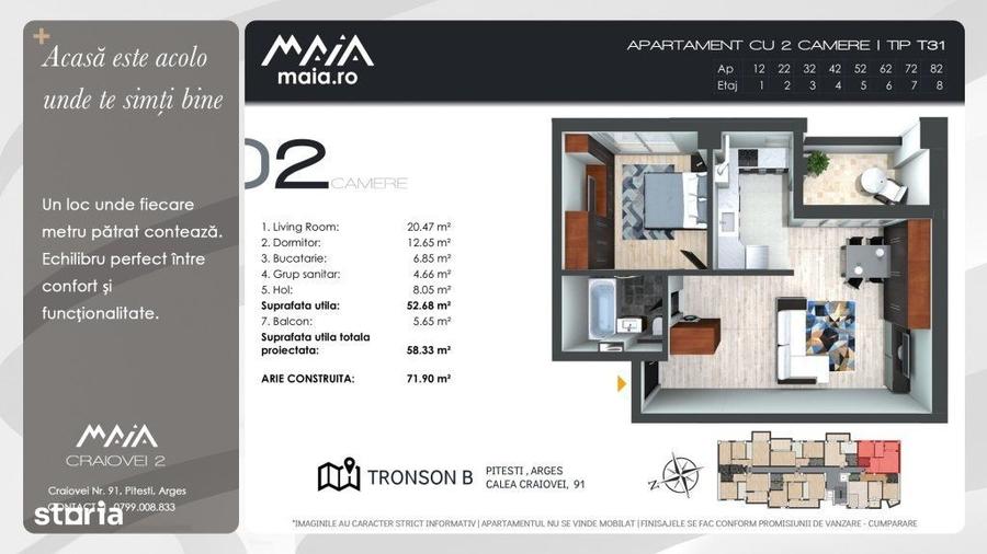 A2 Camere | Pitesti Ultracentral | Finisaje Premium | Comision Zero - 6