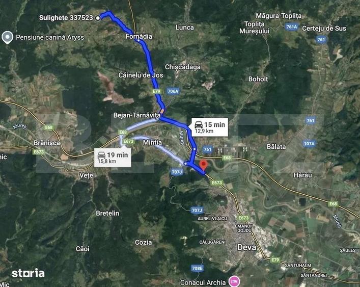 Teren Construcții intravilan de 2962 mp, în Vest