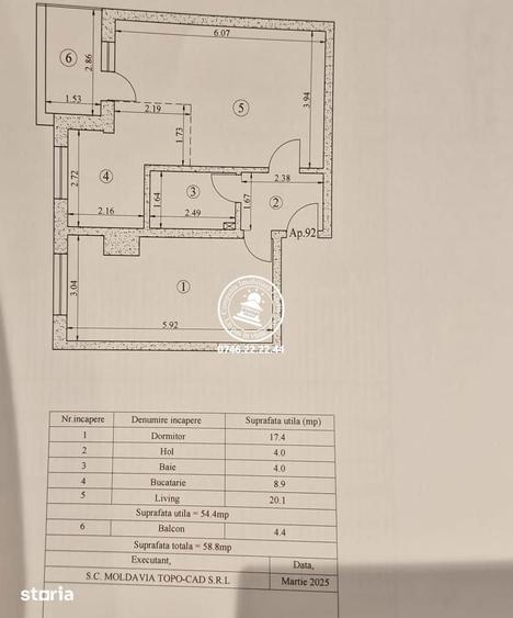 Apartament cu 2 camere în Tătărași