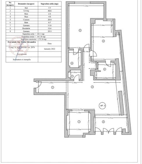 Apartament cu 3 camere decomandat în P-ța Dorobanți