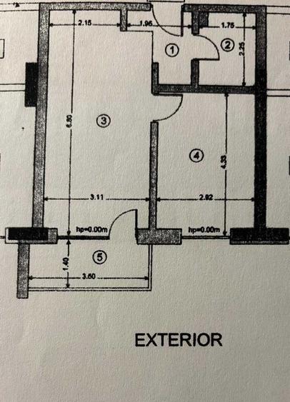 Apartament cu 2 camere decomandat în Nufărul