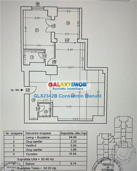 Apartament cu 2 camere decomandat, mobilat în Barbu Văcărescu