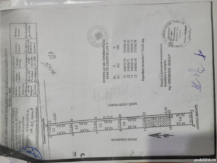 Teren de 833 mp, în Militari