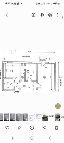 2 camere,decomandate,etajul 2,liber,curat,mobilat și utilat - 1