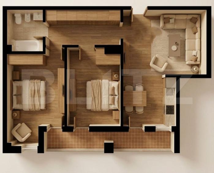 Apartament cu 3 camere decomandat în Burdujeni