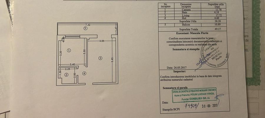 Apartament cu 2 camere în Nord