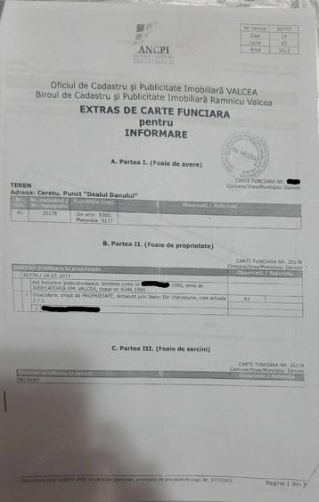 Teren de 9177 mp, în Ceretu