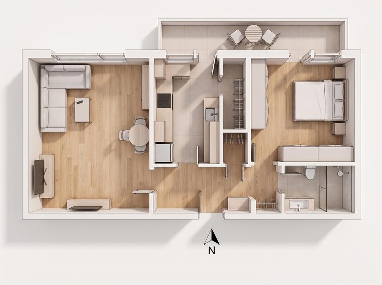 Apartament cu 2 camere decomandat, mobilat în Splaiul Unirii