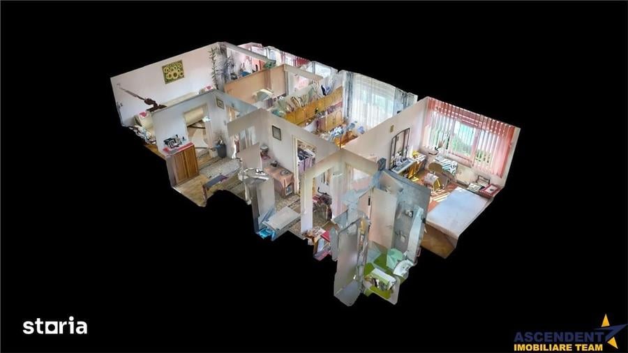 Apartament cu 3 camere decomandat în Libertății