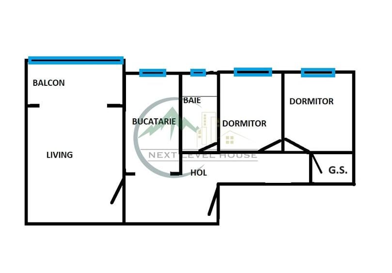 Apartament cu 3 camere decomandat, mobilat în Județean