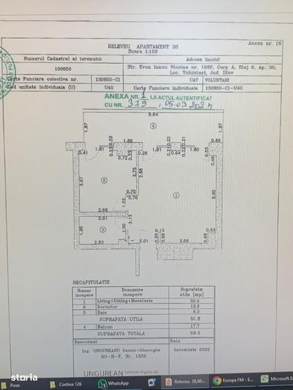 Apartament cu 2 camere în Pipera