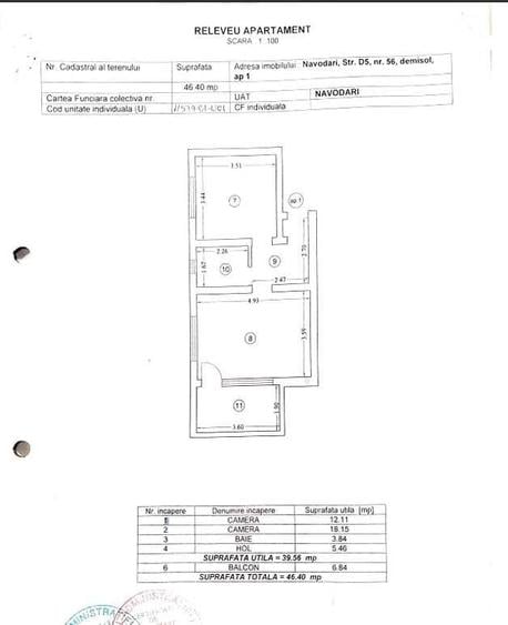 Apartament cu 2 camere decomandat în Central