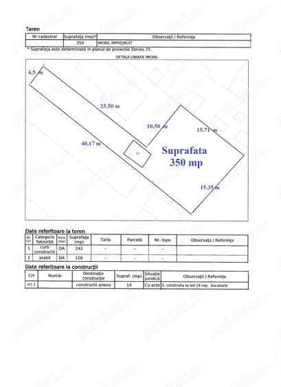 Casă cu 1 camere cu Teren 350 Mp în Central