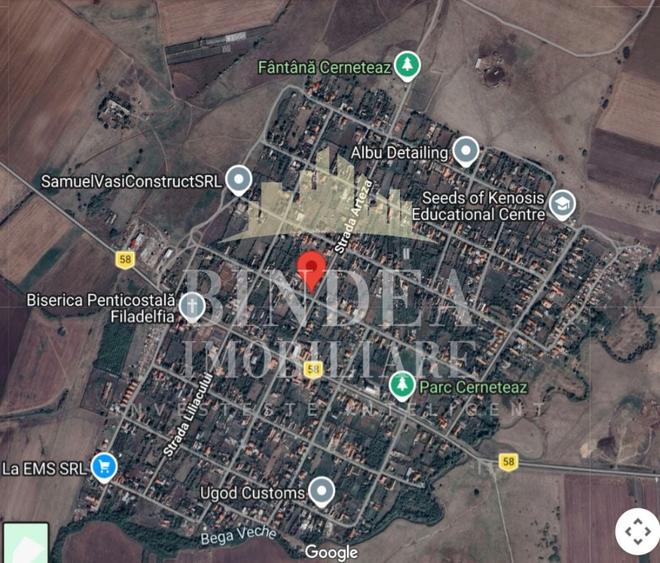 Teren Construcții intravilan de 837 mp, în Cerneteaz