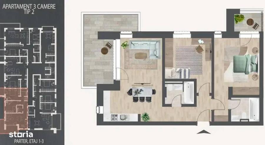 Apartament 3 Camere Decomandat 8 Minute Metrou - Scoala Bloc Boutique - 6