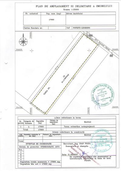 Teren Construcții intravilan de 17900 mp, în Central