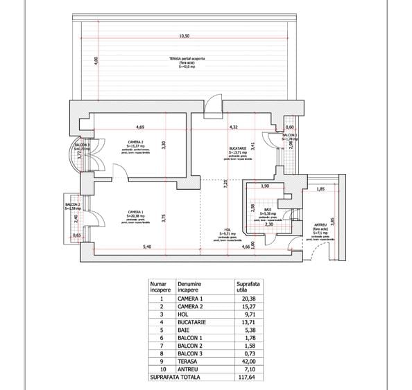Apartament cu 2 camere decomandat în P-ța Alba Iulia