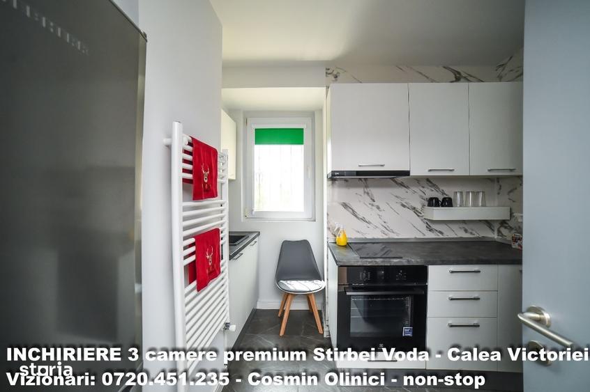 Apartament cu 3 camere, mobilat în Calea Victoriei
