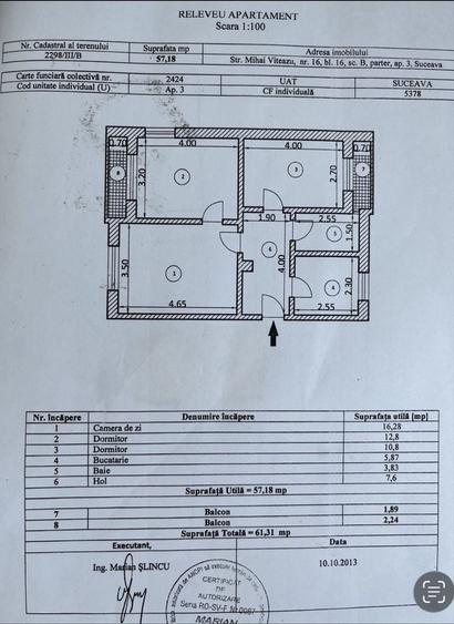Apartament 3 camere central, pretabil birou. - 7