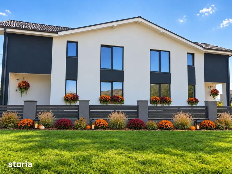 Casa tip duplex, 157 mp, cu gard, la drum asfaltat, Santana, Unirii - 1