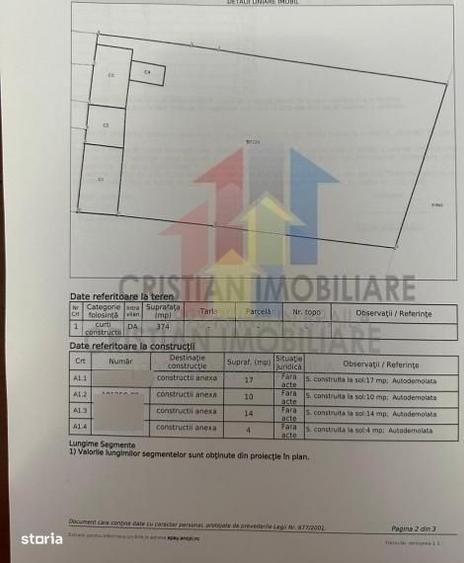 Teren intravilan zona Lic Balcescu Suprafata 374 mp 2 deschideri 210 e - 1