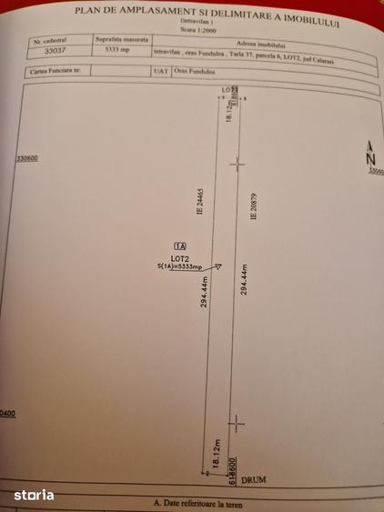 Teren de 1500 mp, în Fundulea