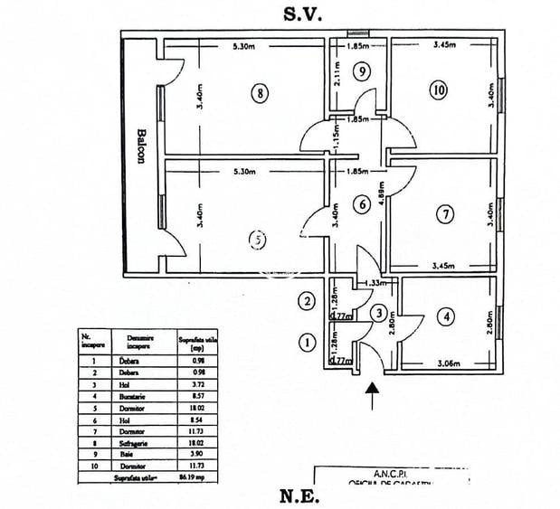 Apartament cu 4 camere decomandat în Copou