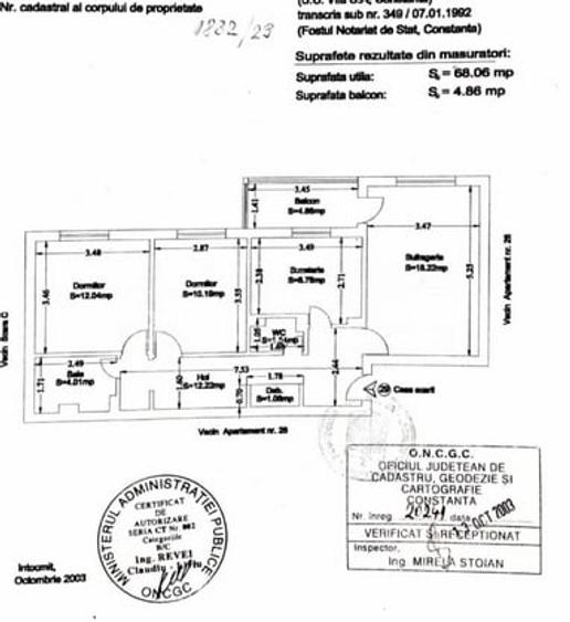 Apartament cu 3 camere decomandat, mobilat în Casa de Cultură